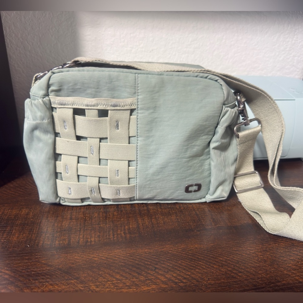OGIO Sage Green and Cream Crossbody Bag